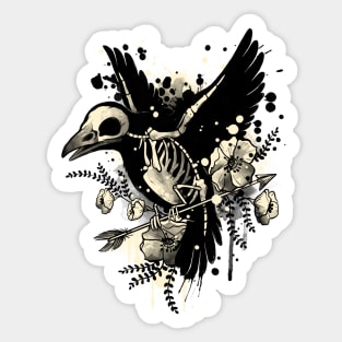 Raven bones Sticker